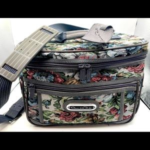 Oscar de la Renta vintage damask carry on travel bag
